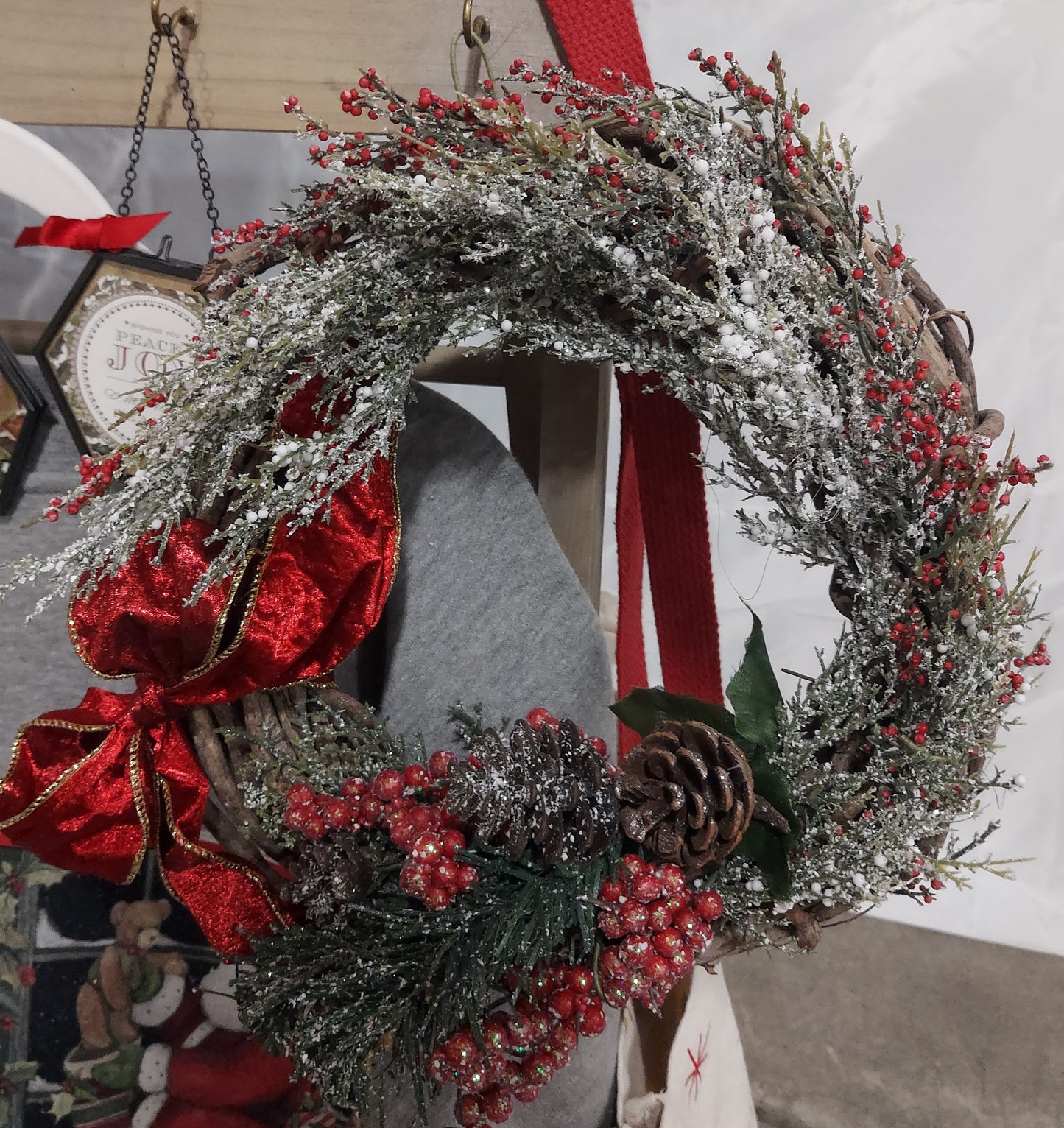 Wooden Christmas wreath